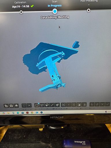 3d scan of rear subframe section