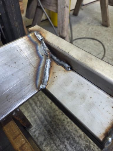 Middle chassis section welded